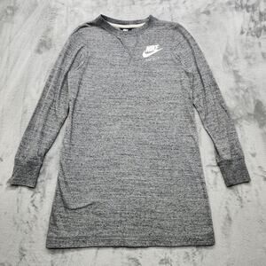 Nike Dress Womens XS Gray Long Sleeve Crew Neck T-Shirt Mini Stretch Gym Casual